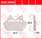 TRW BRAKE PAD TRW 44082-00 | MCB799SH