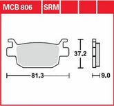 TRW BRAKE PAD SINTER SCOOTER 125+ | MCB806SRM