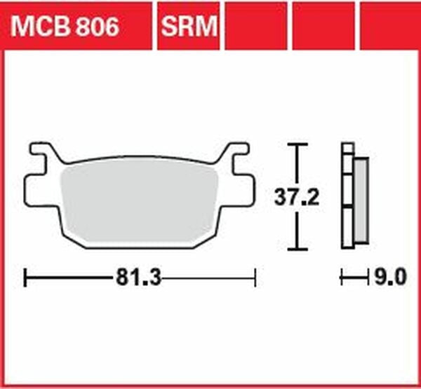 TRW BRAKE PAD ORGANIC STREET | MCB806