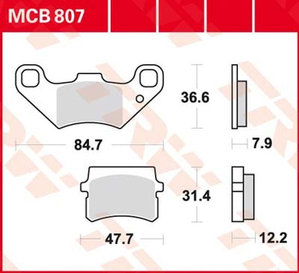 TRW BRAKE PAD ORGANIC STREET | MCB807