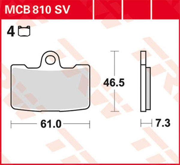 TRW BRAKE PAD TRW MCB810SV | MCB810SV