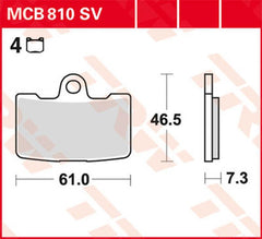 TRW BRAKE PAD TRW MCB810SV | MCB810SV