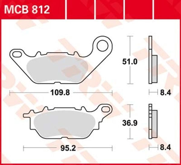 TRW BRAKE PAD ORGANIC STREET | MCB812
