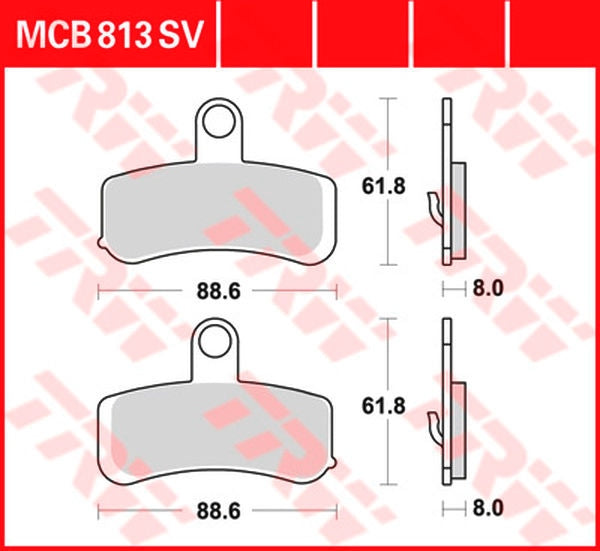 TRW BRAKE PAD TRW MCB813SV | MCB813SV