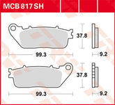 TRW BRAKE PAD TRW MCB817SH | MCB817SH