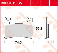 TRW BRAKE PAD MCB819SV | MCB819SV