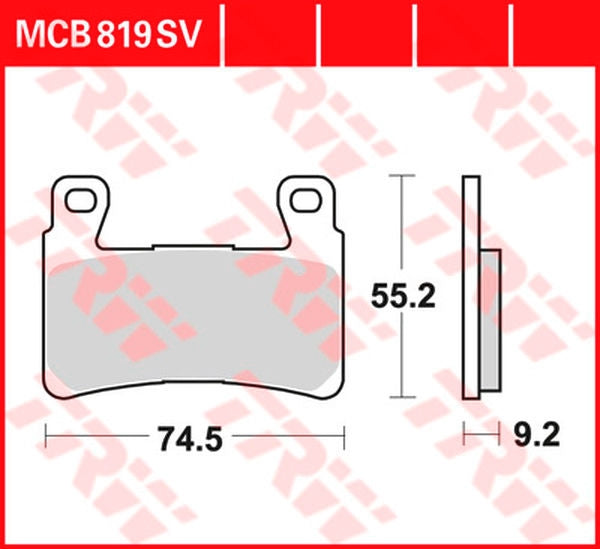 TRW BRAKE PAD MCB819SV | MCB819SV