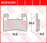 TRW BRAKE PAD MCB819SV | MCB819SV