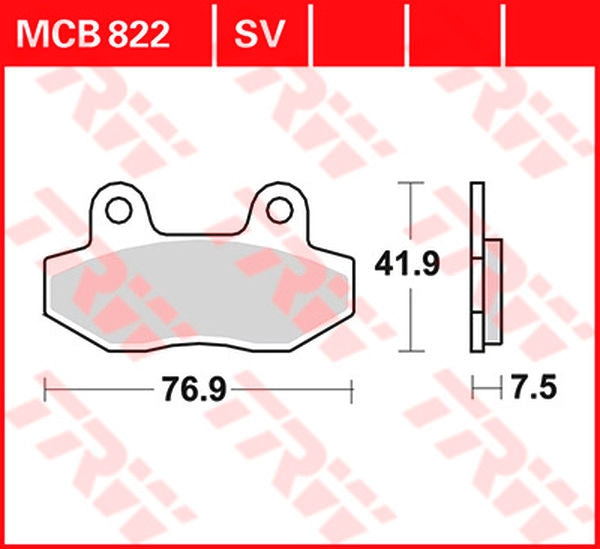 TRW BRAKE PAD TRW MCB822 | MCB822
