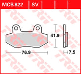 TRW BRAKE PAD TRW MCB822 | MCB822