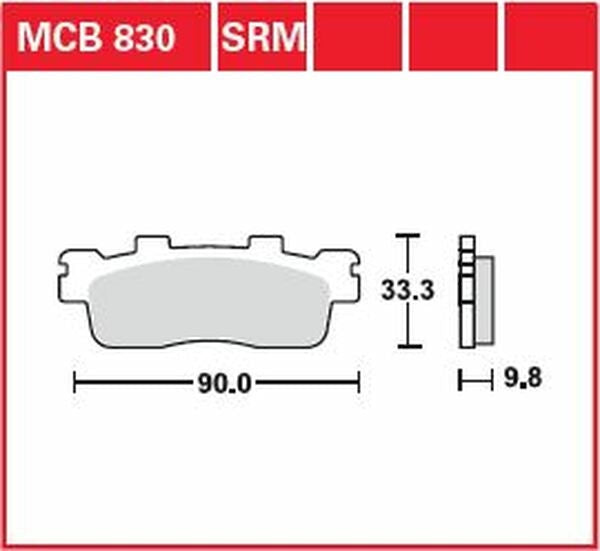 TRW BRAKE PAD SINTER SCOOTER 125+ | MCB830SRM