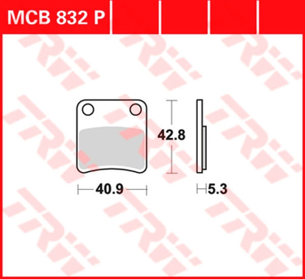 TRW BRAKE PAD TRW MCB832P | MCB832P