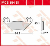 TRW BRAKE PAD SINTER OFFROAD | MCB854SI