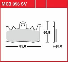 TRW BRAKE PAD SINTER FRONT STREET | MCB856SV