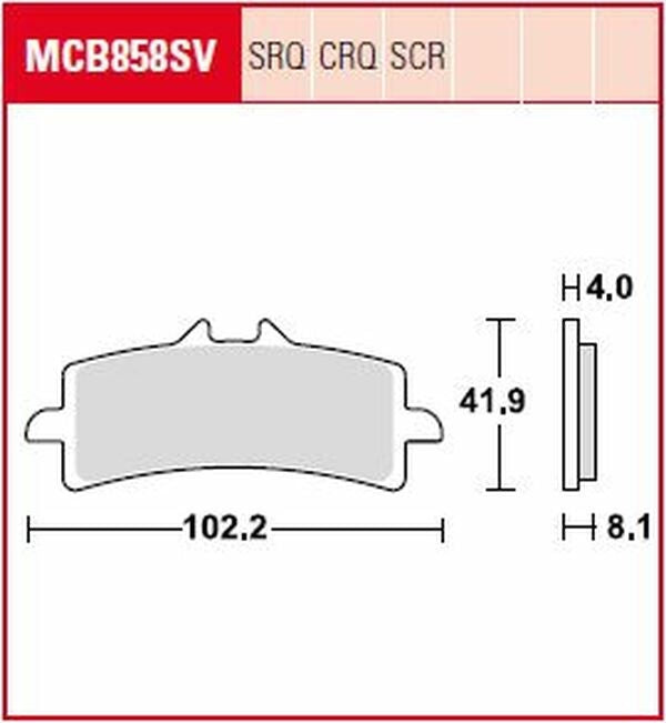 TRW BRAKE PAD SINTER FRONT STREET | MCB858SV