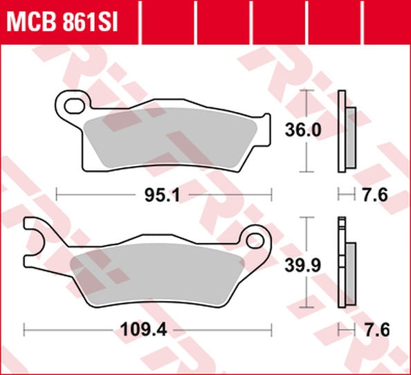 TRW BRAKE PAD SINTER OFFROAD | MCB861SI