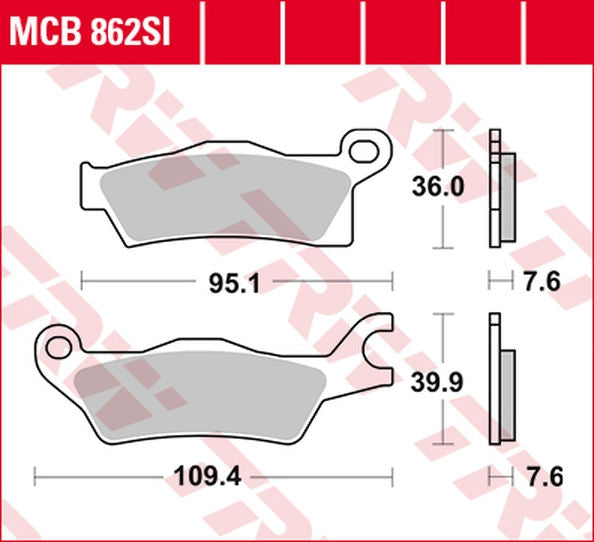 TRW BRAKE PAD SINTER OFFROAD | MCB862SI