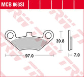 TRW BRAKE PAD SINTER OFFROAD | MCB863SI