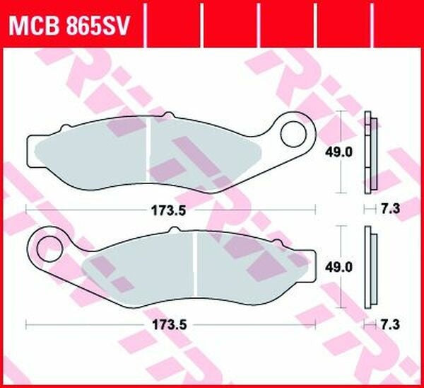 TRW BRAKE PAD SINTER FRONT STREET | MCB865SV