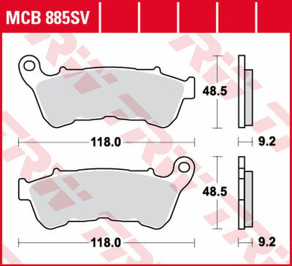TRW BRAKE PAD SINTER | MCB885SV