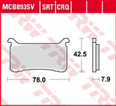 TRW BRAKE PADS CARBON TRACK | MCB893CRQ