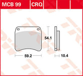 TRW BRAKE PAD ORGANIC STREET | MCB99CRQ