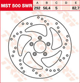 TRW FRNT BRK DISC XL/BT SWPT RGHT | MST500SWR