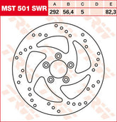 TRW REAR BRAKE DISC BT SWEPT RIGHT | MST501SWR
