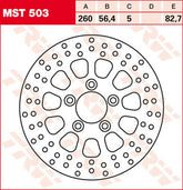 TRW REAR BRAKE DISC SPORTSTER | MST503