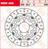 TRW BRAKE ROTOR FLOAT ROUND L/R | MSW286