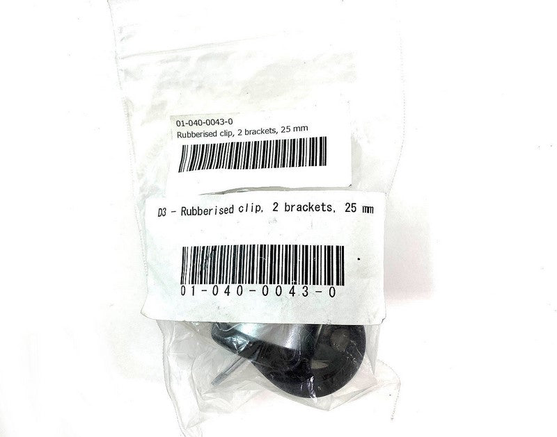TOURATECH / ツアラテック Rubberised clip, 2 brackets, 25 mm | 01-040-0043-0