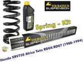 TOURATECH Progressive replacement springs for fork and shock absorber, for Honda XRV750 Africa Twin RD04/RD07 (1988-1994) | 01-040-7447-0