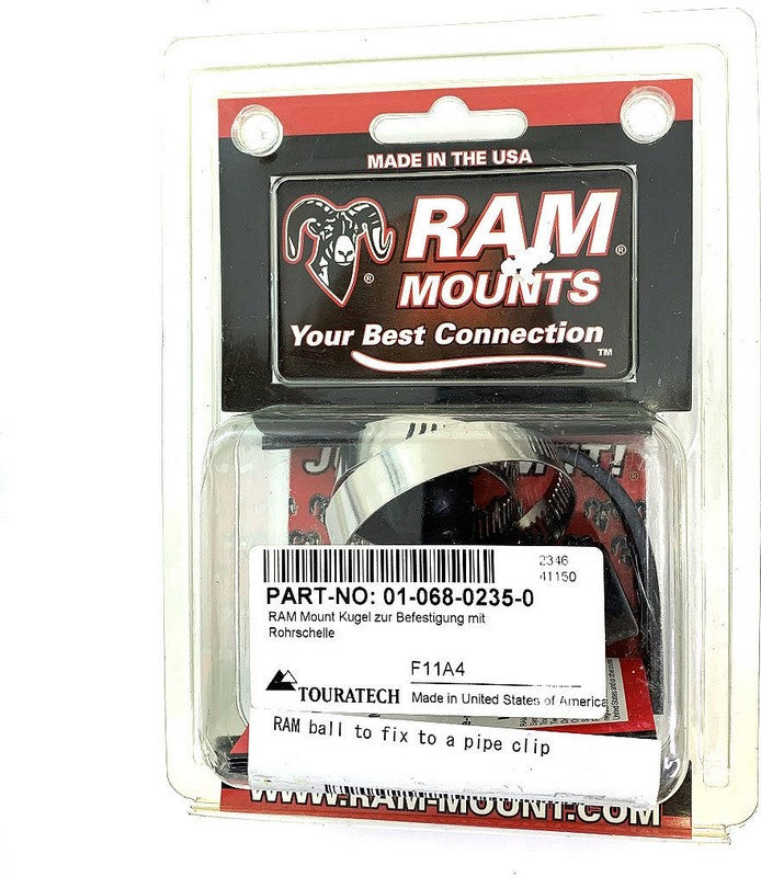 Touratech Ram Ball To Fix To A Pipe Clip | 01-068-0235-0