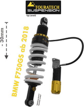 TOURATECH Touratech Suspension lowering shock -30 mm for BMW F750GS ab 2018 type Level2 | 01-082-5861-0
