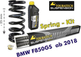 TOURATECH Height lowering kit -25mm for BMW F850GS / BMW F850GS Adventure from 2018 replacement springs | 01-082-5892-0