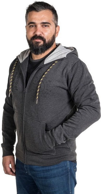 TOURATECH Sweat jacket "North-South" men, grey, Size: L | 01-200-2002-0