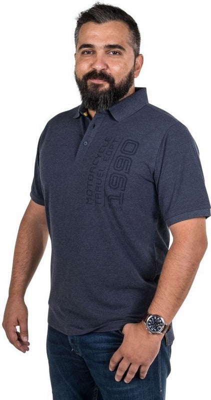 TOURATECH Polo Shirt "Since 1990" men, blue, Size: L | 01-200-2051-0