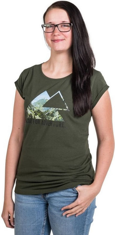TOURATECH T-Shirt "Triangle View" women, khaki, Size: XXL | 01-200-2065-0