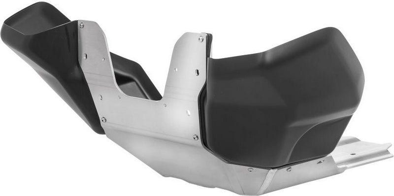 TOURATECH Engine protector RALLYE Evo, Aluminium/ Aluminium black for KTM 790 Adventure/ 790 Adventure R - KTM centre stand | 01-372-5134-0