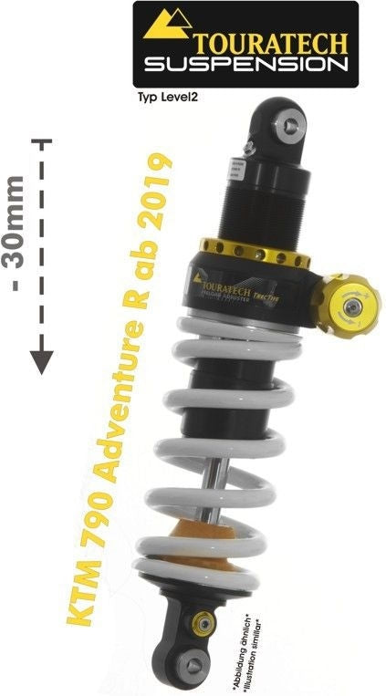 TOURATECH Touratech Suspension lowering shock (-30 mm) for KTM 790 Adventure R from 2019 type Level2 | 01-372-5871-0