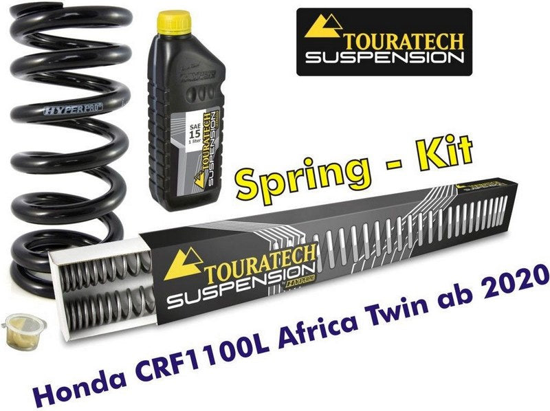 TOURATECH Progressive replacement springs for fork and shock absorber, for Honda CRF1100L Africa Twin from 2020 | 01-403-5839-0