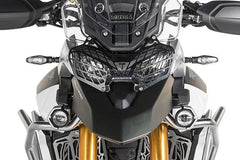TOURATECH Headlamp guard black with quick release fastener for Triumph Tiger 900 *OFFROAD USE ONLY* | 01-421-5095-0