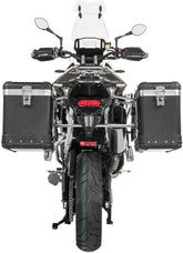 TOURATECH ZEGA Pro aluminium pannier system for Triumph Tiger 900, Color: And-Black, Size: 38/45, Color for Rack: Silver | 01-421-5737-0