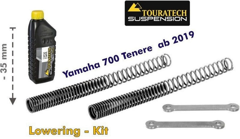 TOURATECH Lowering KIT about -35mm for Yamaha 700 Tenere ab 2019 forksprings and reversing lever | 01-632-5883-0