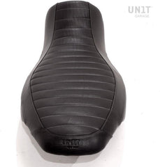 Unit Garage long seat black leather | COD. 1521BlackLthr+1521T