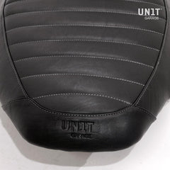 Unit Garage long seat black leather | COD. 1521BlackLthr+1521T