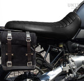 Unit Garage long seat black leather | COD. 1521BlackLthr+1521T