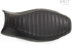 Unit Garage long seat black leather | COD. 1521BlackLthr+1556T