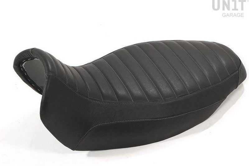 Unit Garage long seat black leather | COD. 1521BlackLthr+1556T