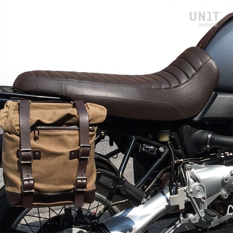 Unit Garage Long seat brown leather | COD. 1521BrownLthr+1521T